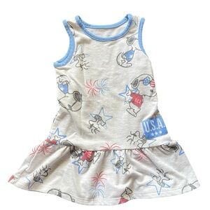 Peanuts Snoopy Patriotic 4th of July Dress Baby 18 Months USA